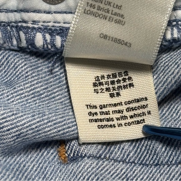 Free People We the Free Crvy Georgine Mom Jeans Sky Blue Size 26 - Picture 15 of 15